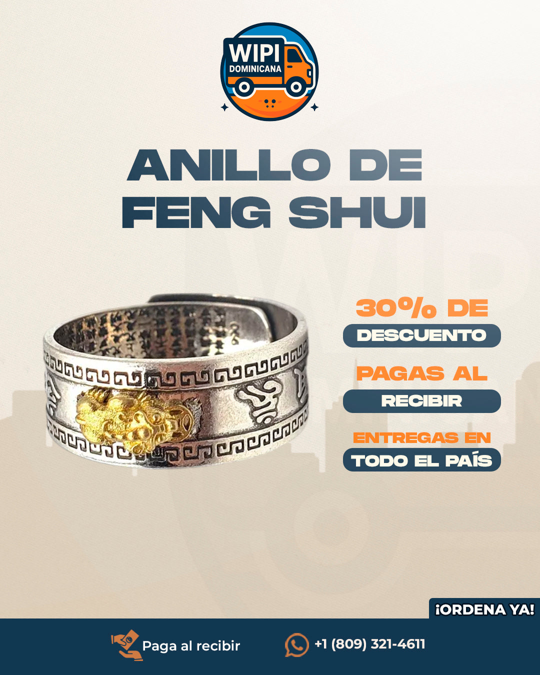Anillo Feng Shui Mantras™ | ¿Listo para Cambiar tu Suerte? El Anillo Feng Shui que Atrae Abundancia y Equilibrio