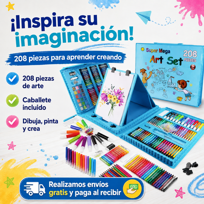 Set de Arte 208 Piezas - Creatividad y Aprendizaje para tus Hijos