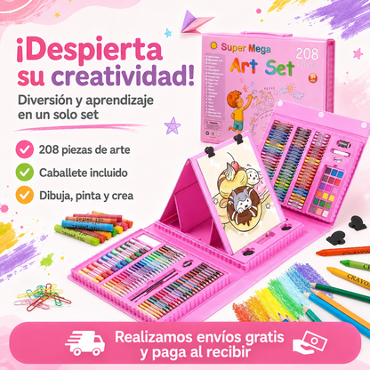 Set de Arte 208 Piezas - Creatividad y Aprendizaje para tus Hijos