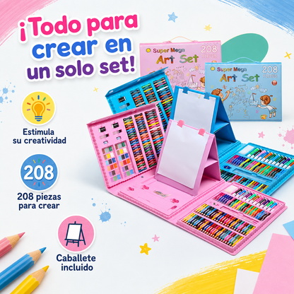 Set de Arte 208 Piezas - Creatividad y Aprendizaje para tus Hijos